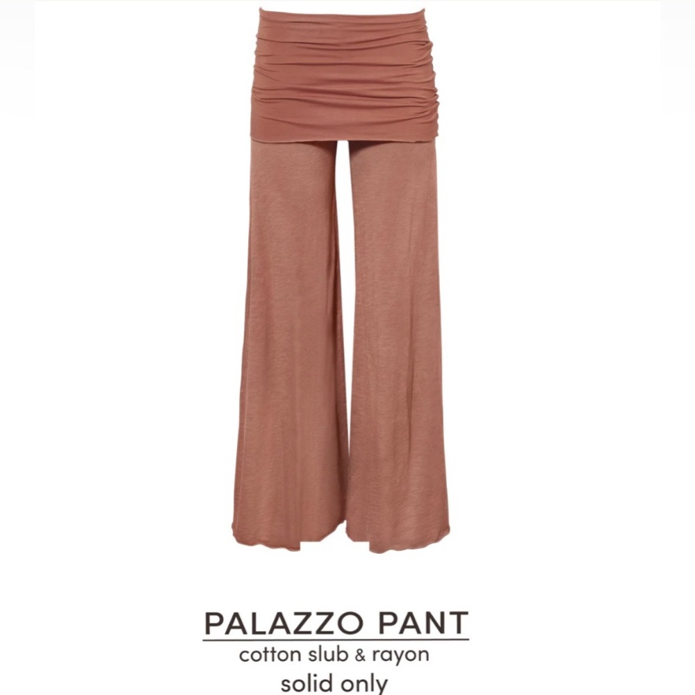 Palazzo Olive Green Grey Yoga Pants B by Donna M. Size Small.